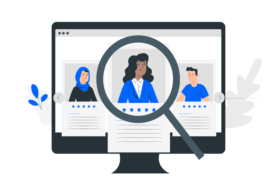 Illustration of AI-powered job application process
